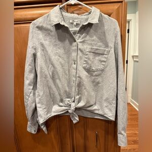 Madewell Heather Gray 100% Cotton fleece Top women’s XL